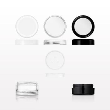 10 gram Threaded Stackable Jars with Sifter and Caps