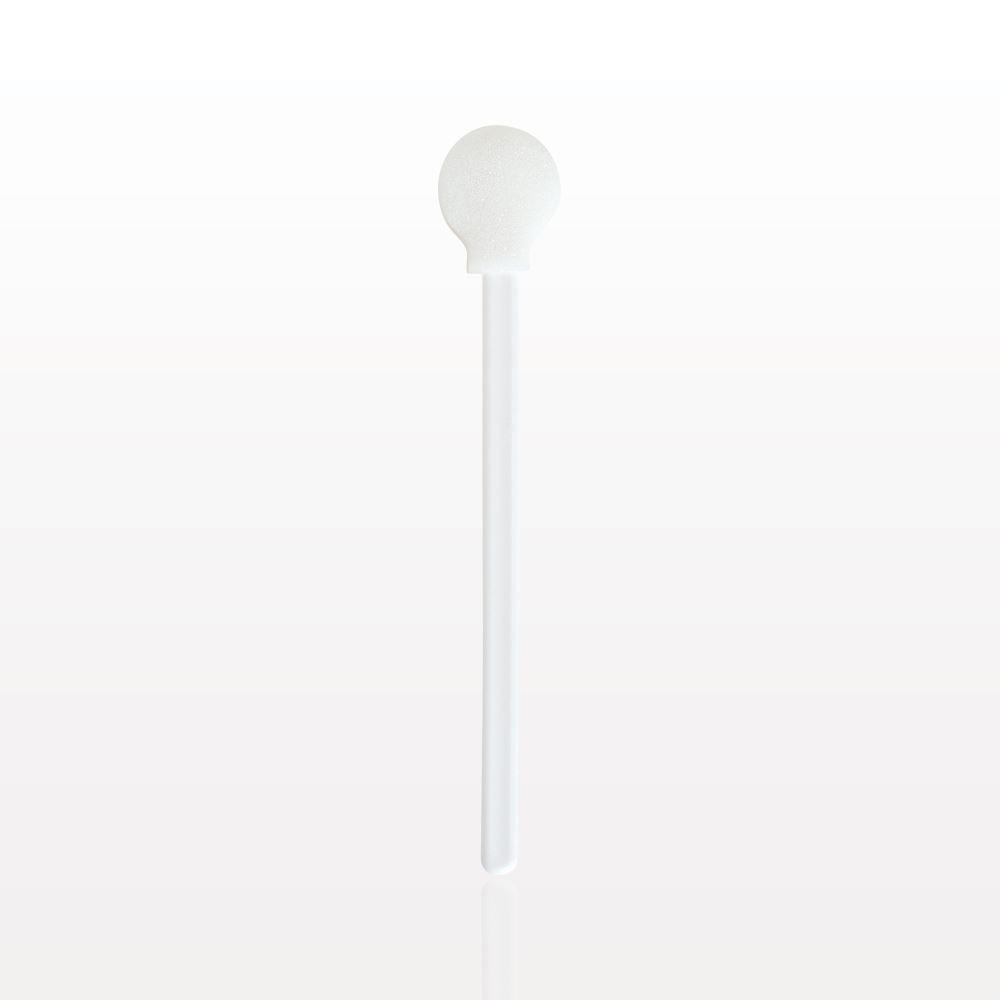 Lollipop Swab, White Handle, White Foam Tip