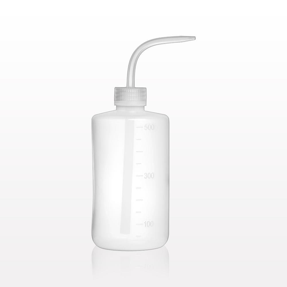 Narrow Mouth Wash Bottle with Curved Dispensing Tip, Natural