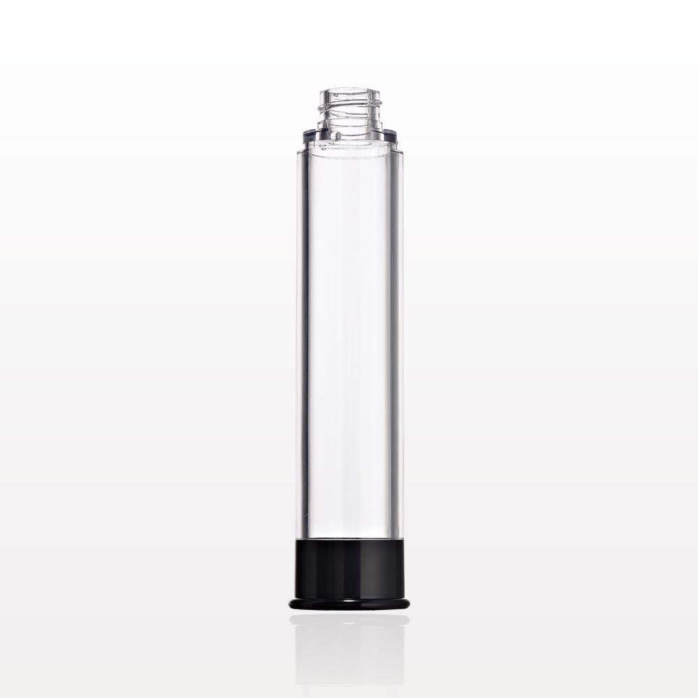 Airless Bottle, Clear with Base, Black
