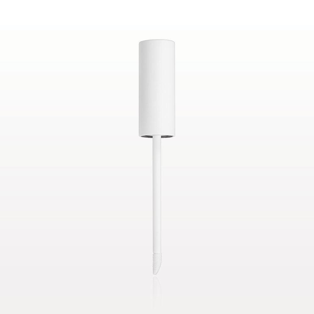 Paper Wrapped Cap, White with Flocked Doe Foot Lip Gloss Applicator and Wiper for 30029