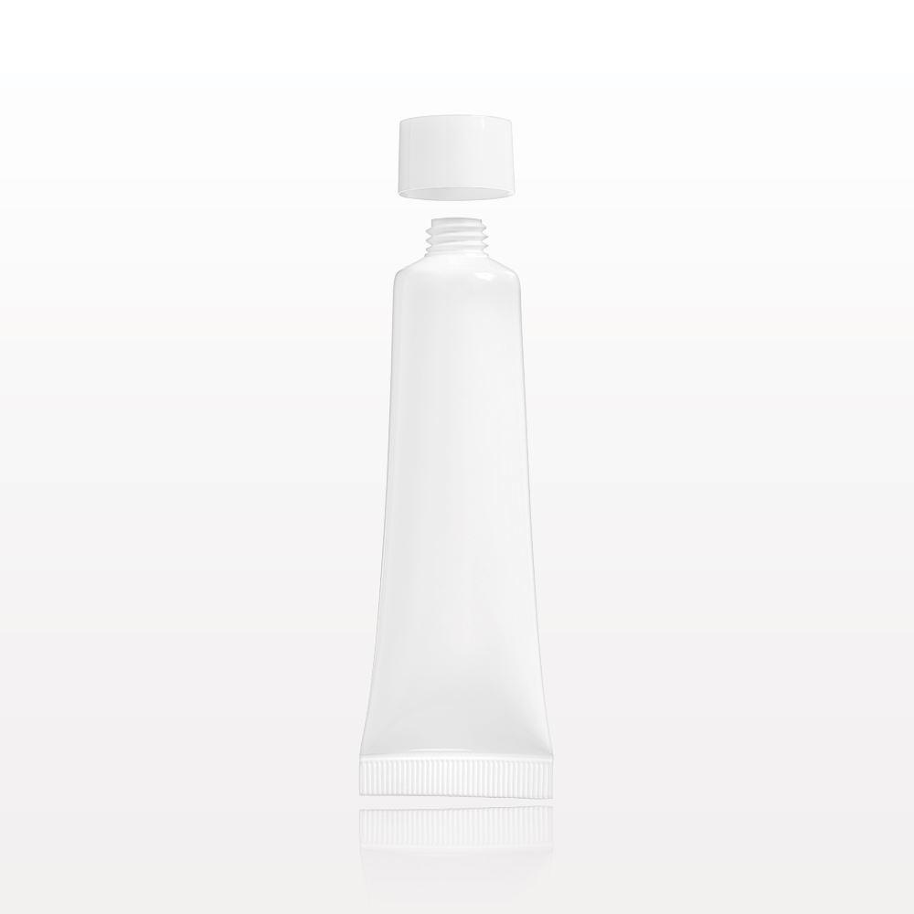 Open-Ended Tube with Foil Seal and Screw On Cap, White