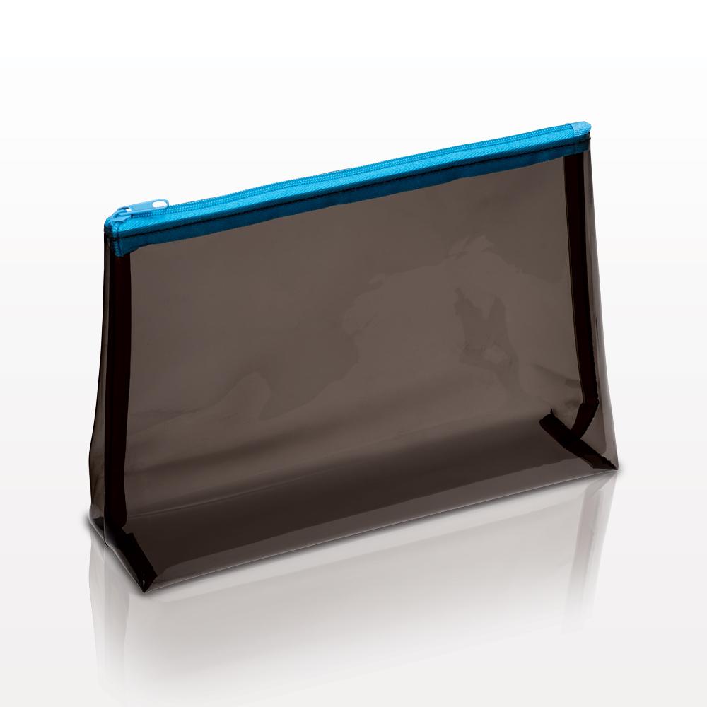 Jelly Zip Cosmetic Bag with Blue Zipper