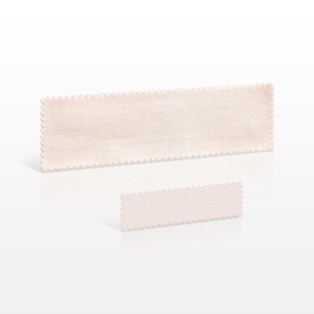 Unbleached Natural Muslin Waxing Strips with Zig Zag Edges, Large