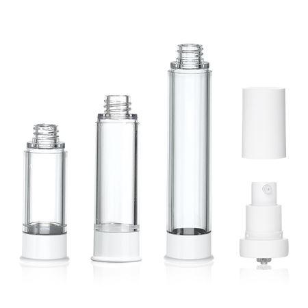 Airless Bottles with Lotion Pumps and Overcaps