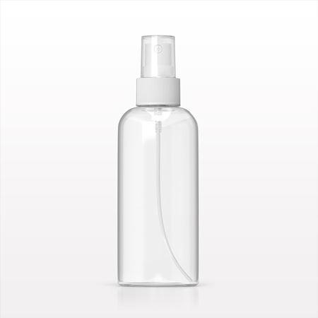 6-Hole Spray Pump, White with Clear Overcap for 50107 and Bottle, Clear