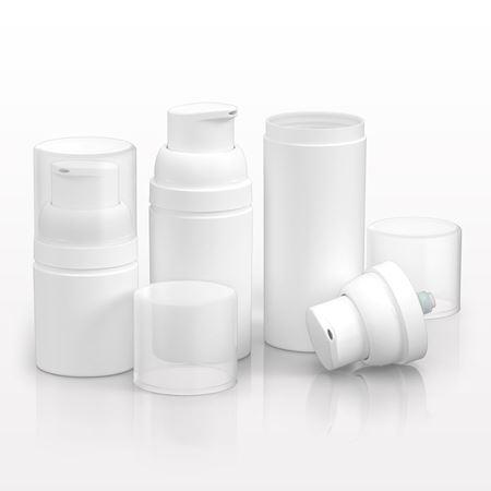 Airless Pump and Bottles, White