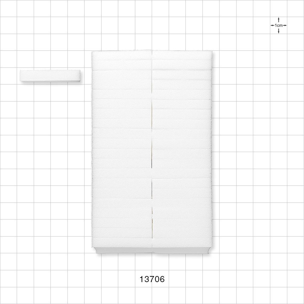 40-Piece Rectangular Sponge Block, White
