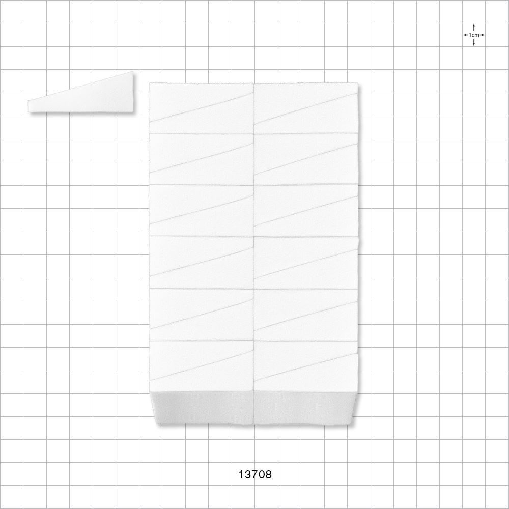 24-Piece Wedge Sponge Block, White