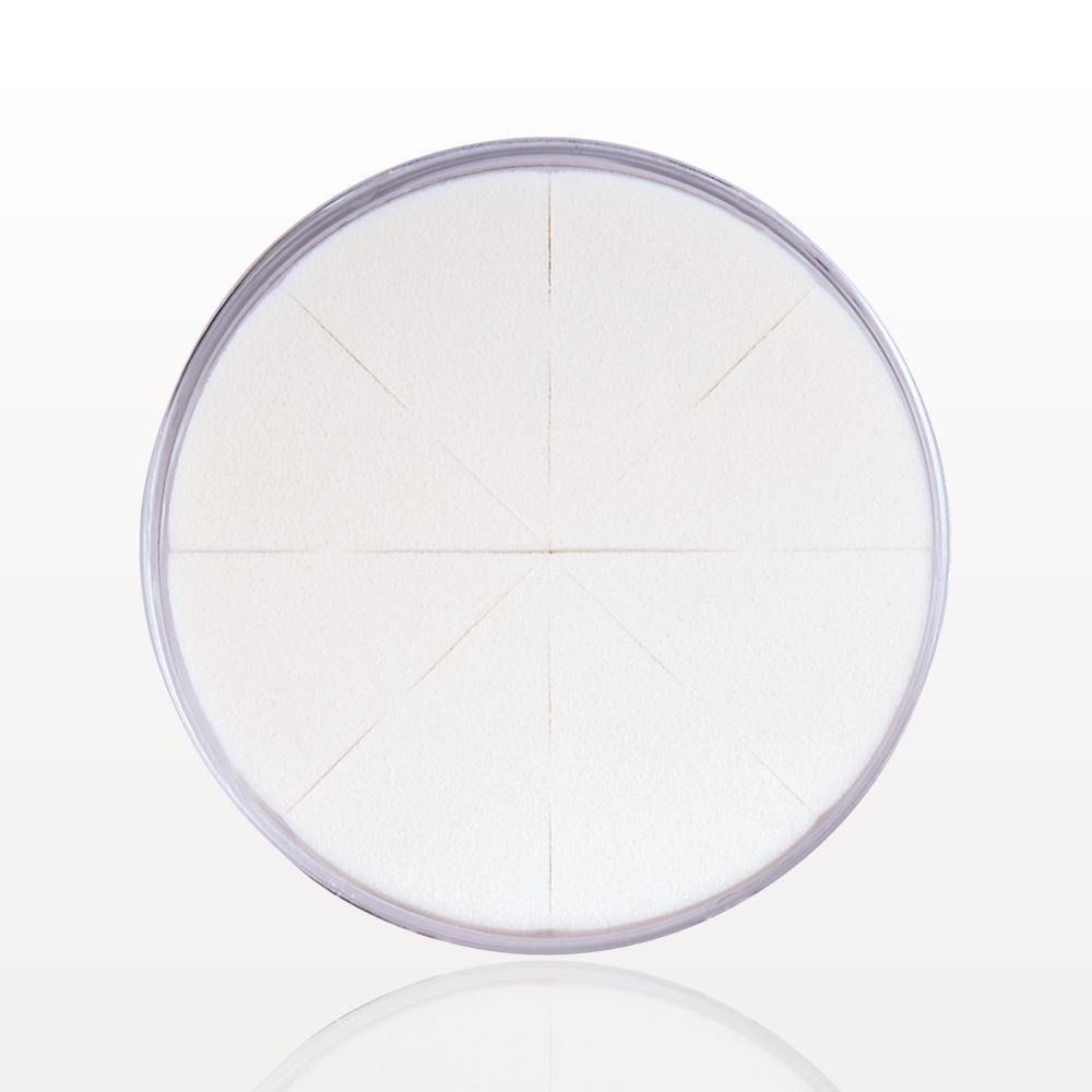 White 8-Piece Wedge Sponge Wheel in Clear Container