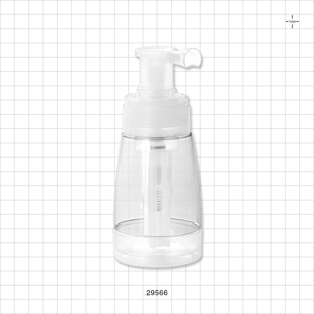 Powder Spray Bottle with Locking Nozzle, Clear