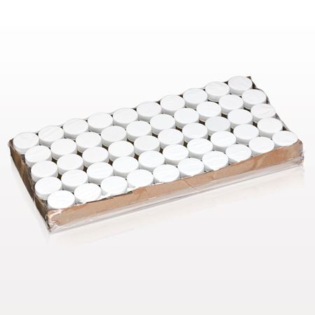 Thick Walled Glass Jar, Clear with Threaded Cap, White