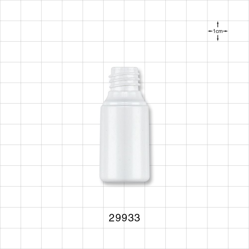 15ml White Cylinder Bottle, Bulk Packed