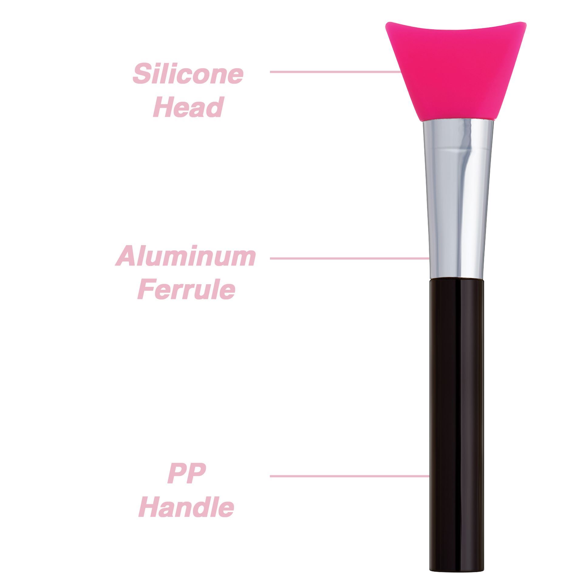 Curved Multi-Purpose Silicone Applicator, Pink