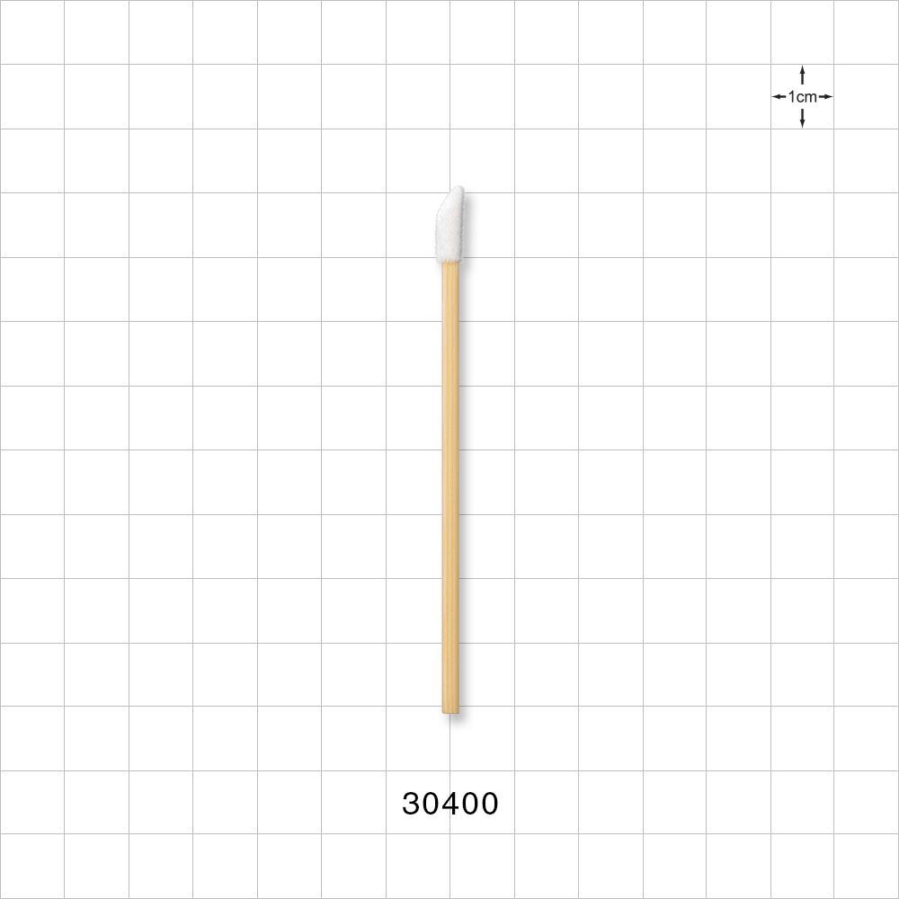 Flocked Doe Foot Lip Gloss Applicator with FSC® Certified Thin Bamboo Handle