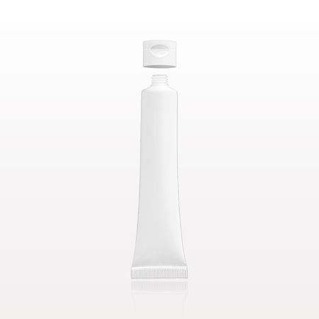 Open-Ended Tube with Foil Seal and Flip Top Cap, White