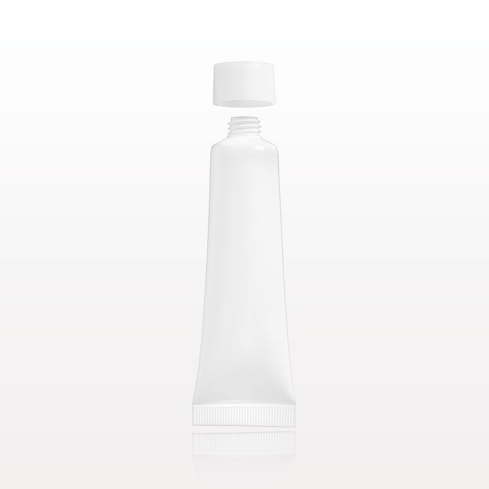 Open-Ended Tube with Foil Seal and Screw On Cap, White