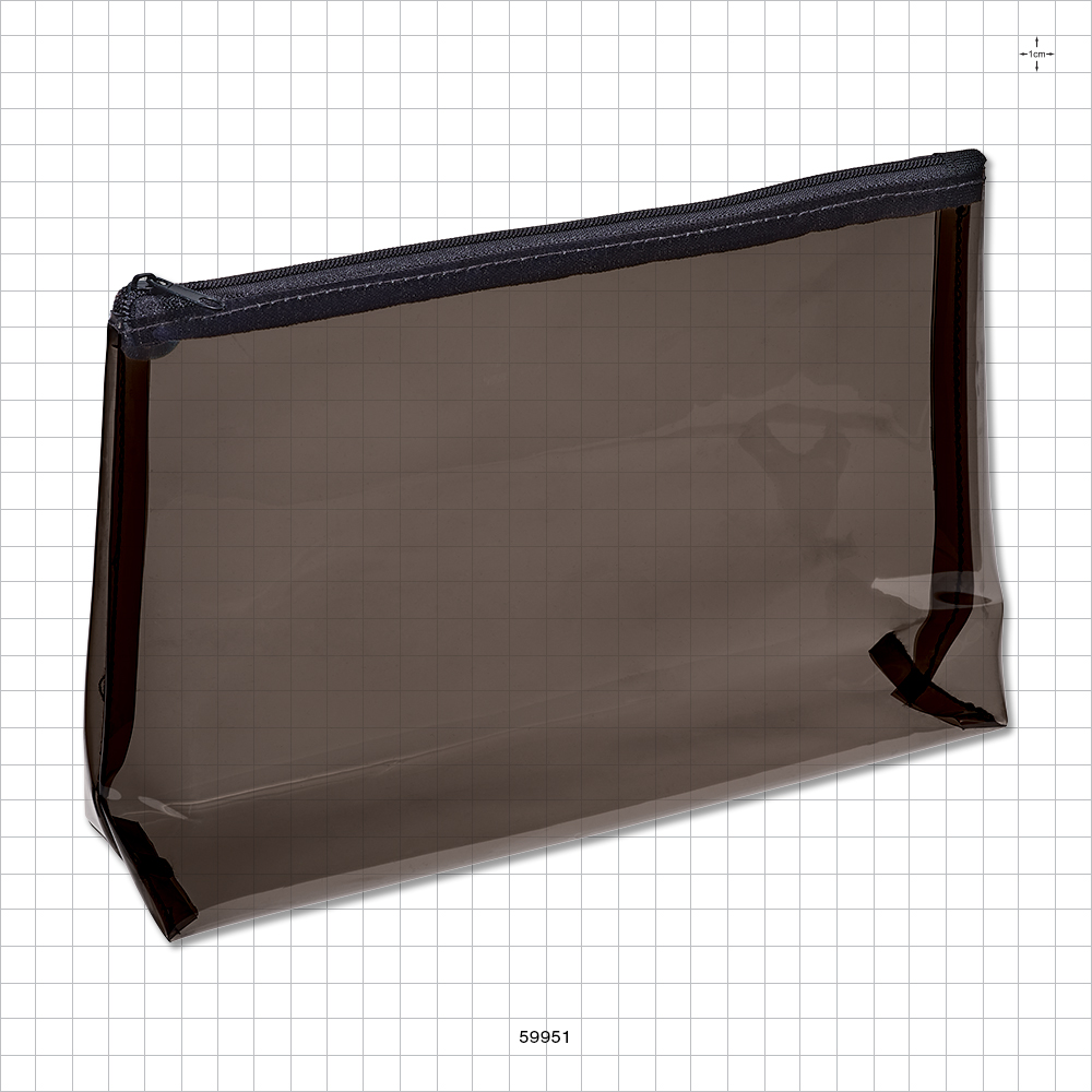 Jelly Zip Cosmetic Bag with Black Zipper