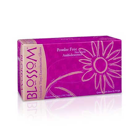 Blossom Medical-Grade Vinyl Gloves, Powder-Free, Latex-Free, Clear