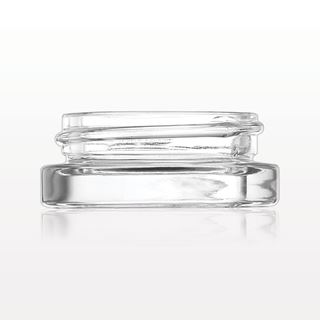 Low Profile Glass Jar, Clear