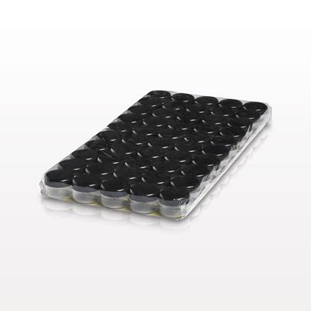 Frosted Jar and Black Cap, with Writeable Labels