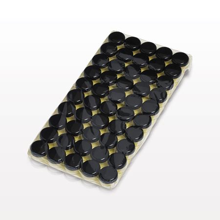 Frosted Jar and Black Cap, with Writeable Labels