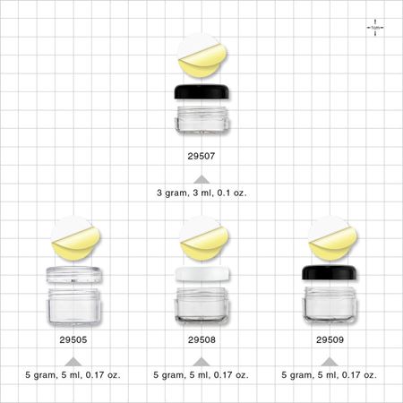 Clear Jar and Cap, with Writeable Labels