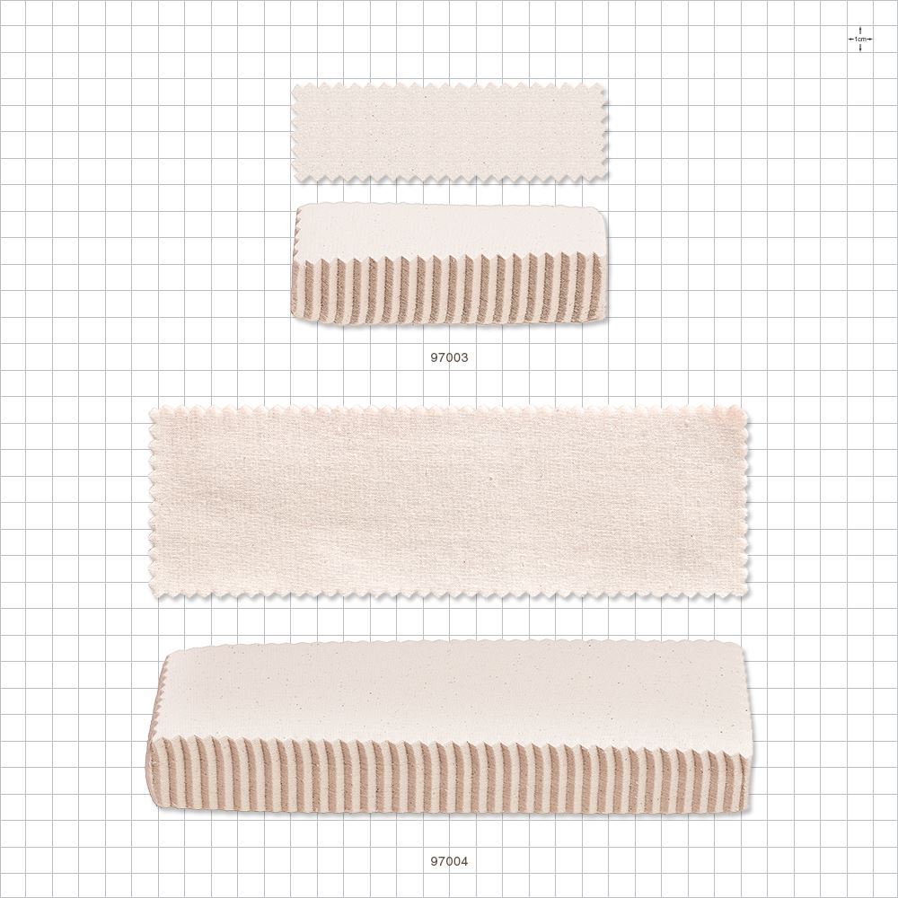 Unbleached Natural Muslin Waxing Strips with Zig Zag Edges, Large