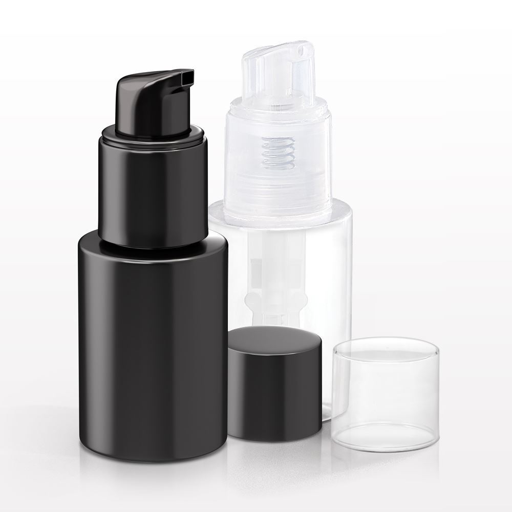 Powder Spray Bottle with Smooth Neck, Black