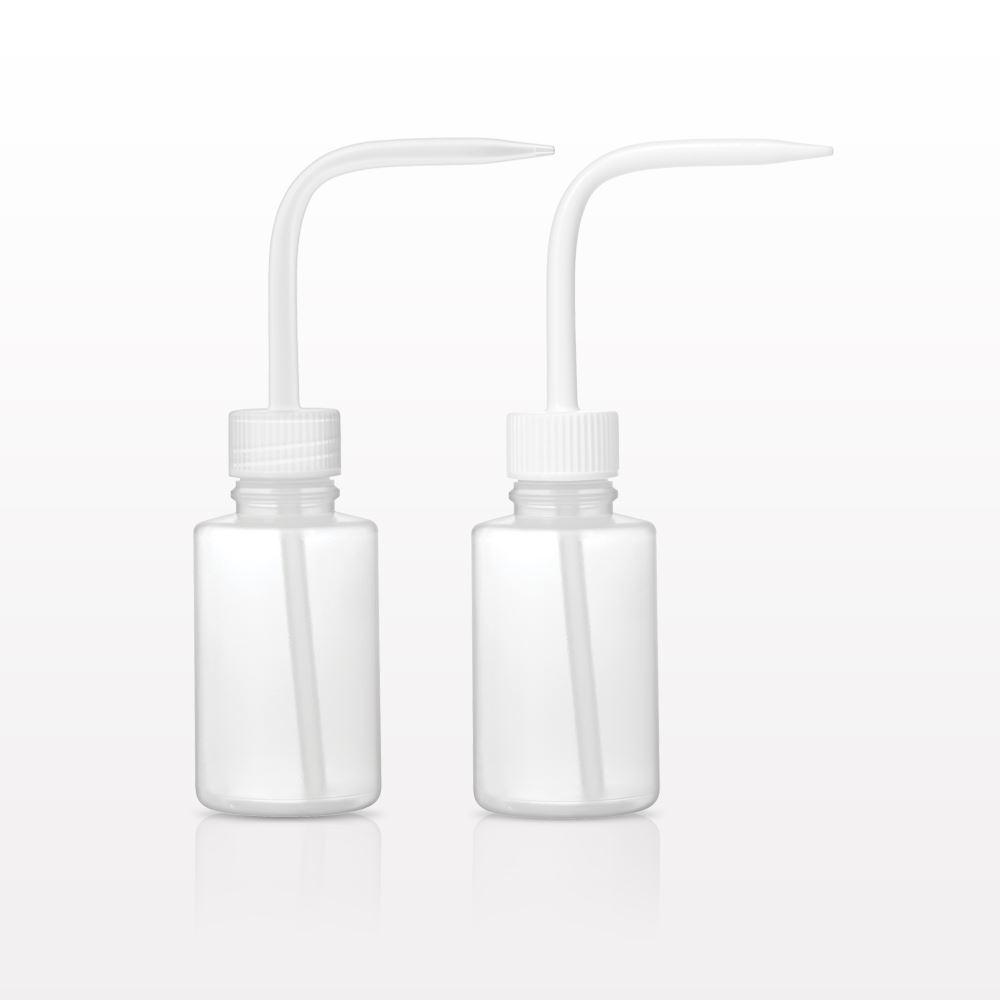 Narrow Mouth Wash Bottle with Curved Dispensing Tip, Natural